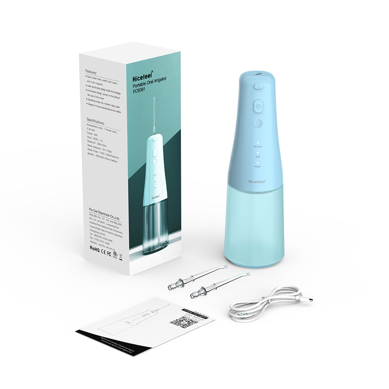 Massage Function Cordless Water Flosser , Dental Floss Portable Oral Irrigator