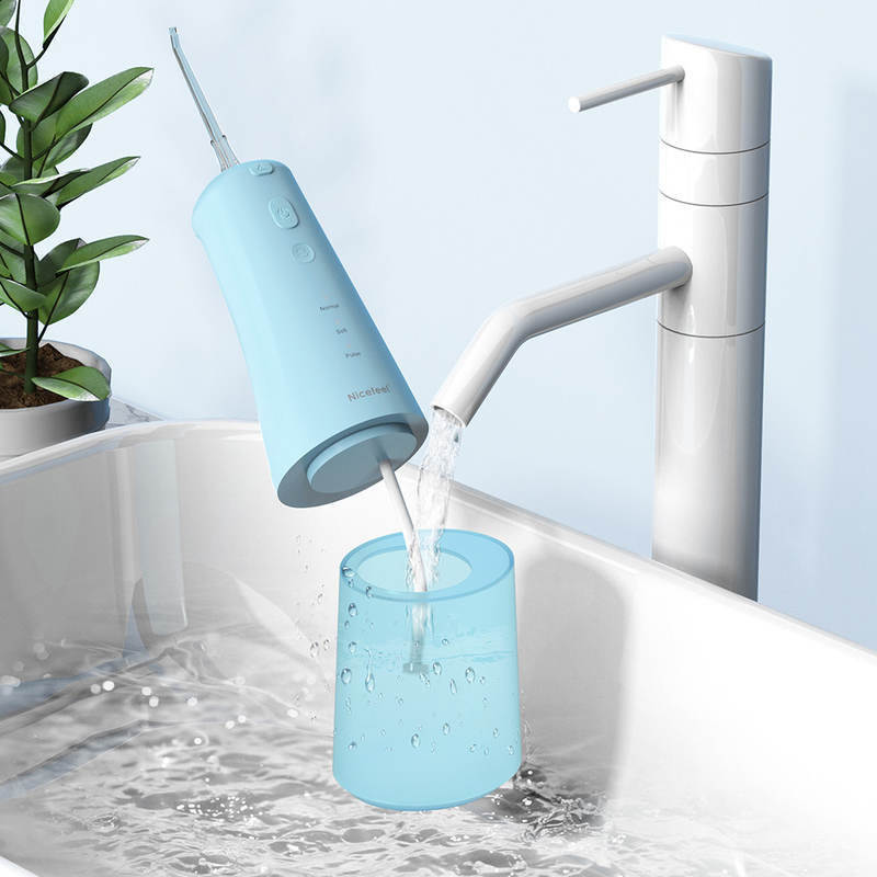 Massage Function Cordless Water Flosser , Dental Floss Portable Oral Irrigator