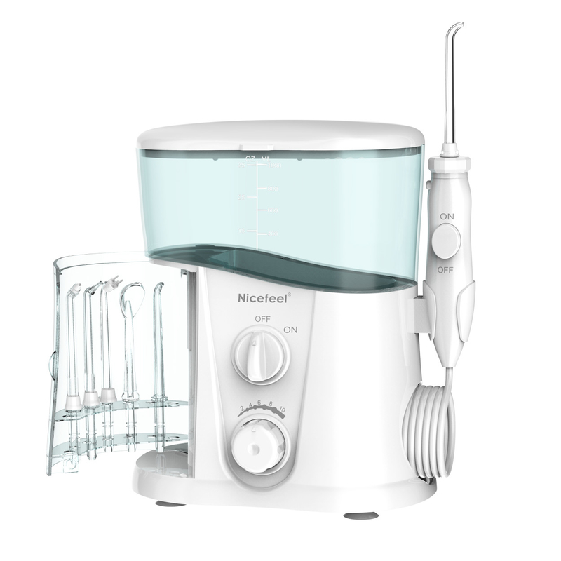 White Tank Water Flosser With Food Grade ABS Nozzle For Oral Care