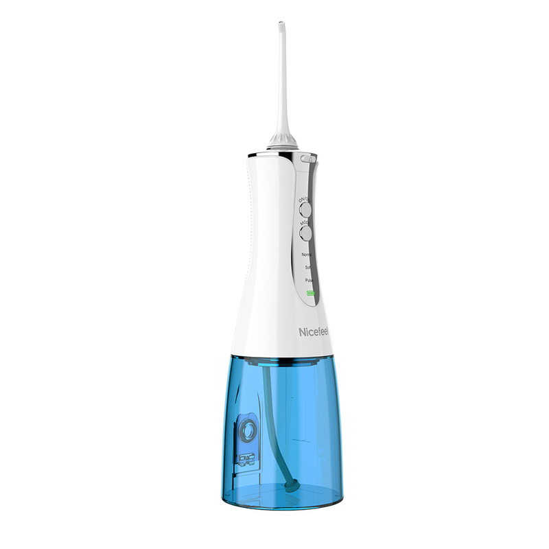 1000ml Dental Cordless Oral Irrigator Water Flosser White 2.5mm Nozzle