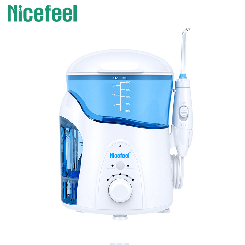 Electric Countertop Water Flosser 1.8m Cord Length with 7 Nozzles