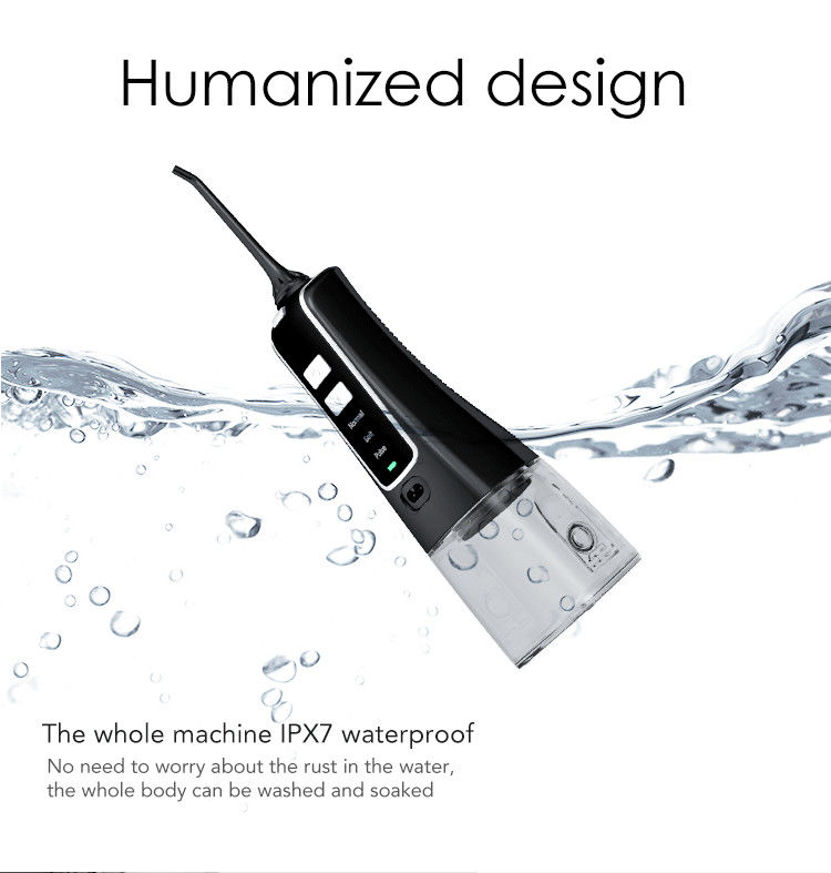 1400mAh IPX7 Portable Oral Irrigator Cordless Water Flosser Teeth Cleaner
