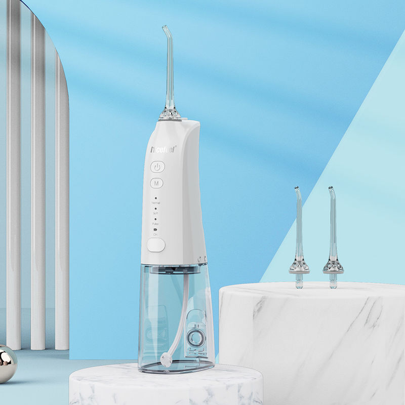 Tooth Cleaner White Cordless Advanced Water Flosser Portable 30-100psi Pressure