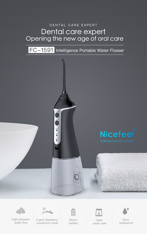 DC5V Nicefeel Cordless Water Flosser 30-100psi High Pressure Pulse Flow