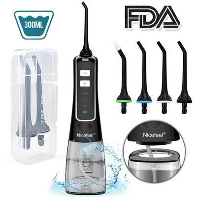 0.8mm Nicefeel Cordless Water Flosser Handheld Water Pick Detachable Water Tank