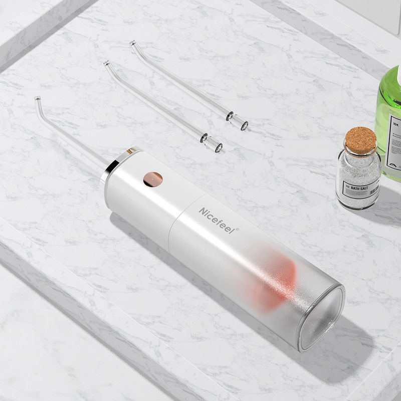Portable Sonic Cordless Water Flosser Rechargeable Deep Cleaning With Four Nozzles